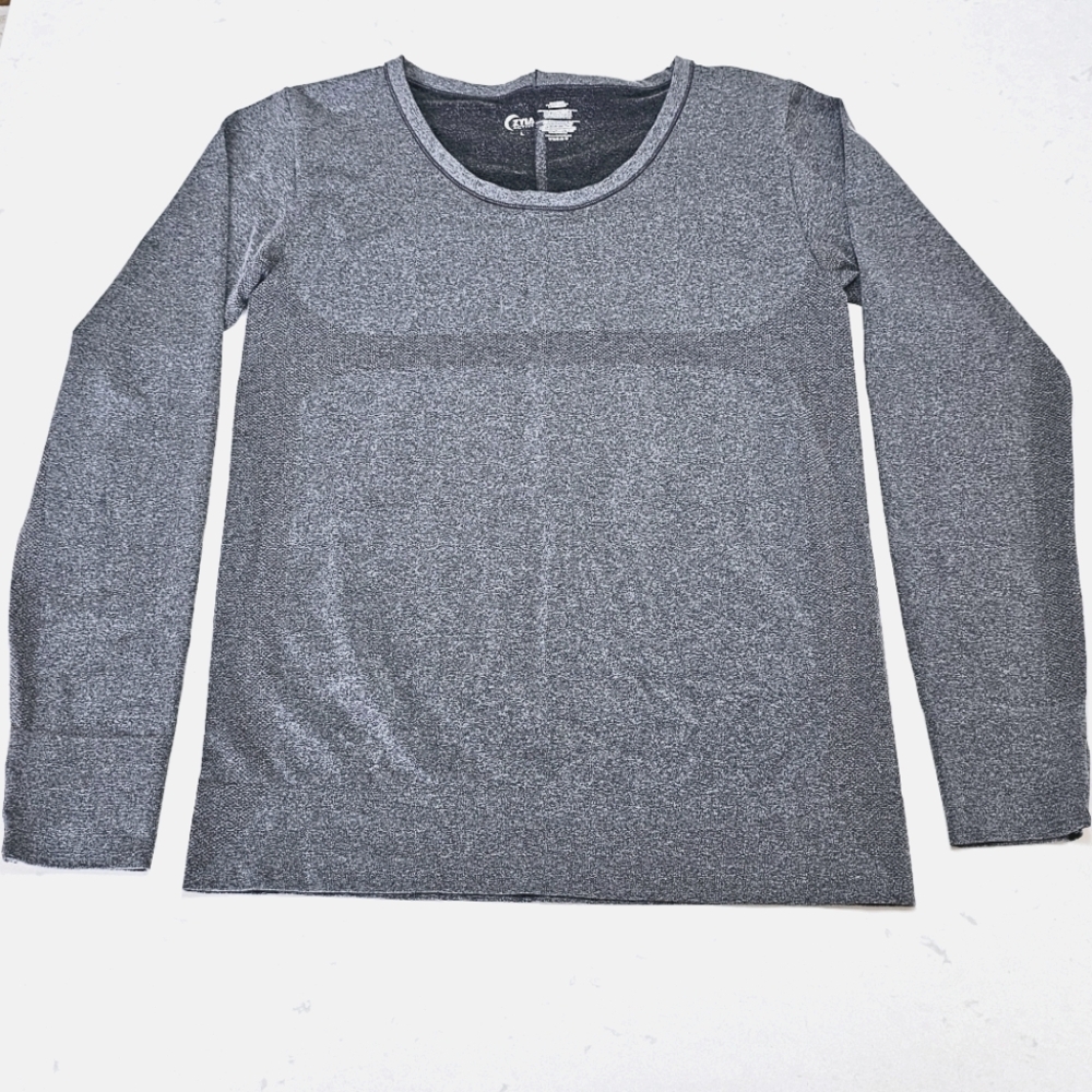 🩶🏋‍♀️ ZYIA Active CHARCOAL Performance Gym Top Yoga Swiftly (Large)